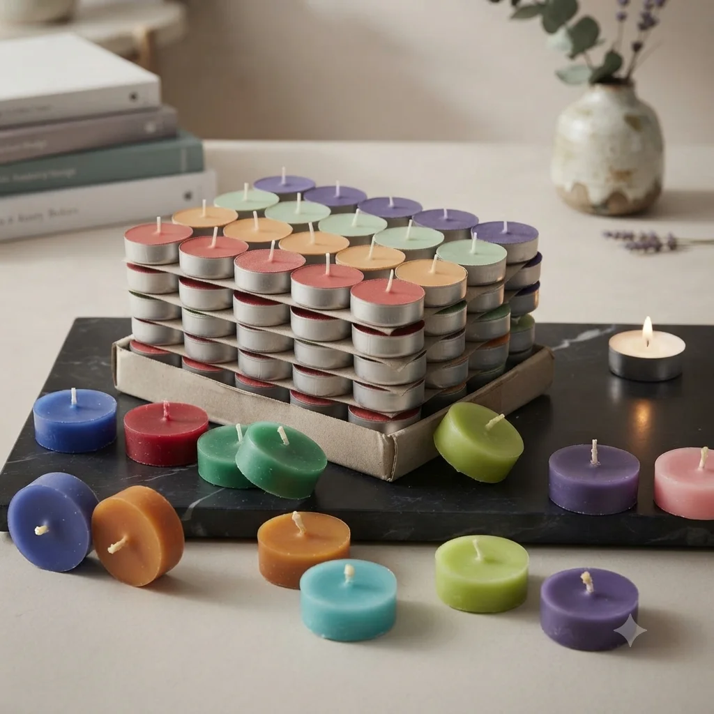 Tealight candles with refill