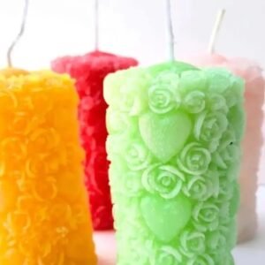 Heart &Amp; Rose Candle 3