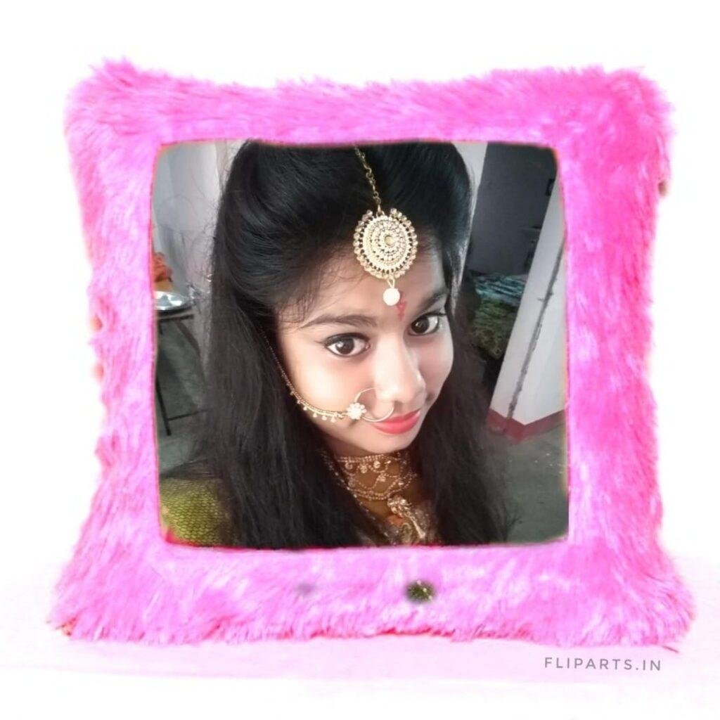 Personalized Square fur cushion