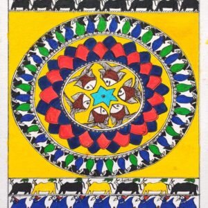 Water Queen Madhubani Painting 1