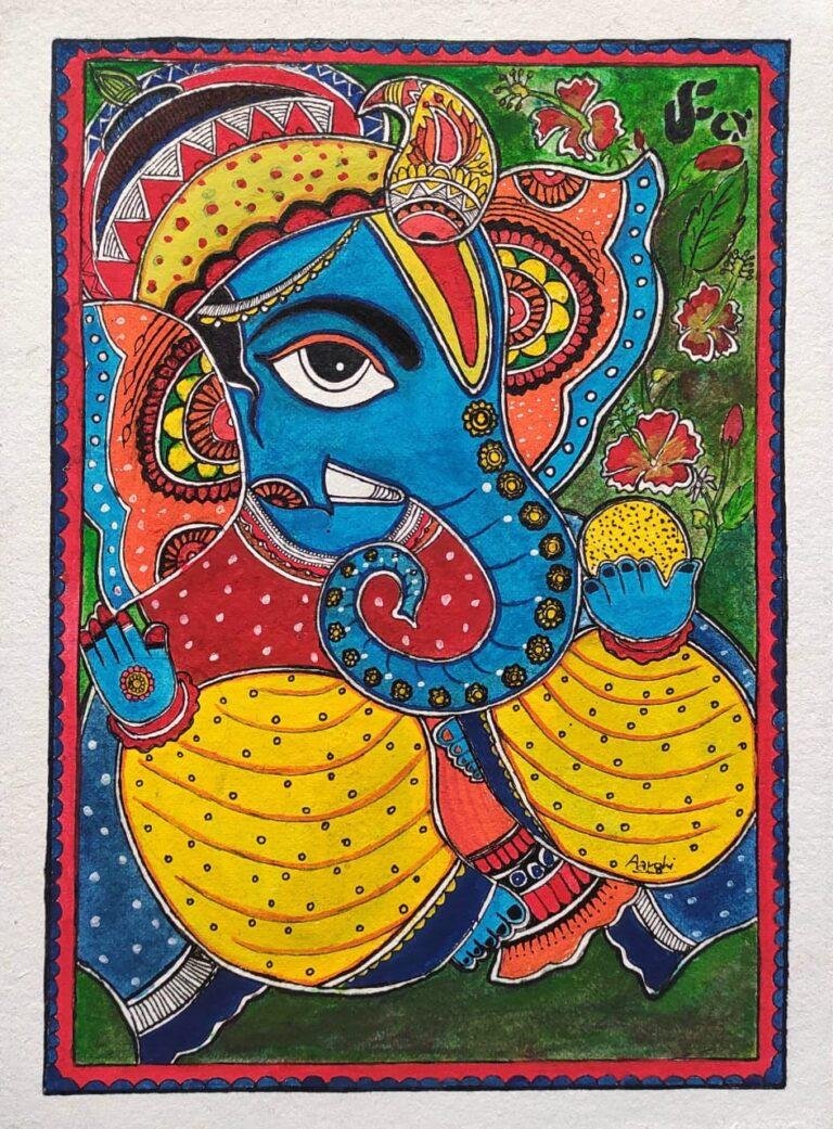 Ganpati Madhubani painting