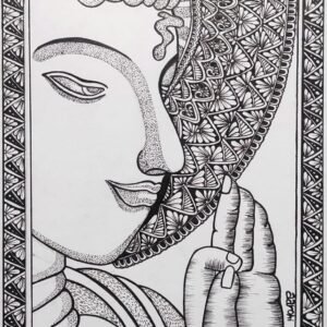 Buddha Madhubani Painting 1