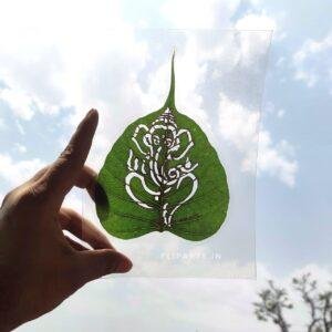 Ganpati Leaf Art 5