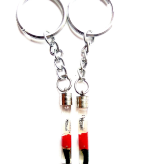 Chawal par naam wala keychain