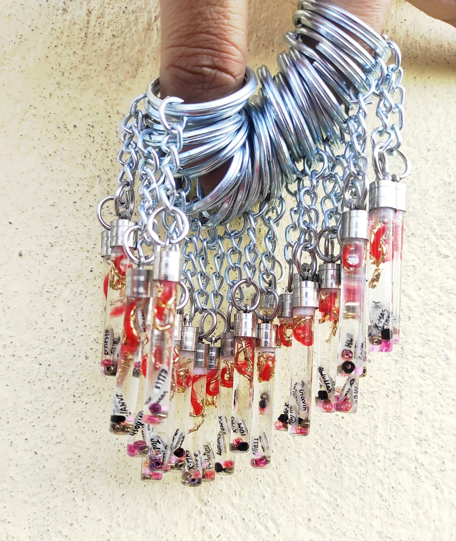 Name on rice keychain