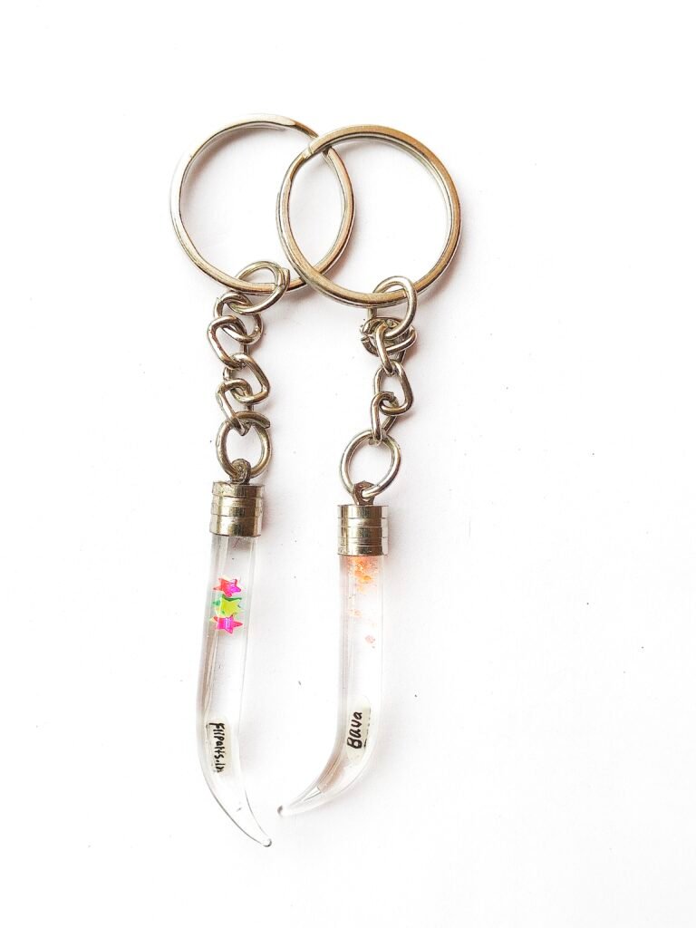 Rice grain keychain