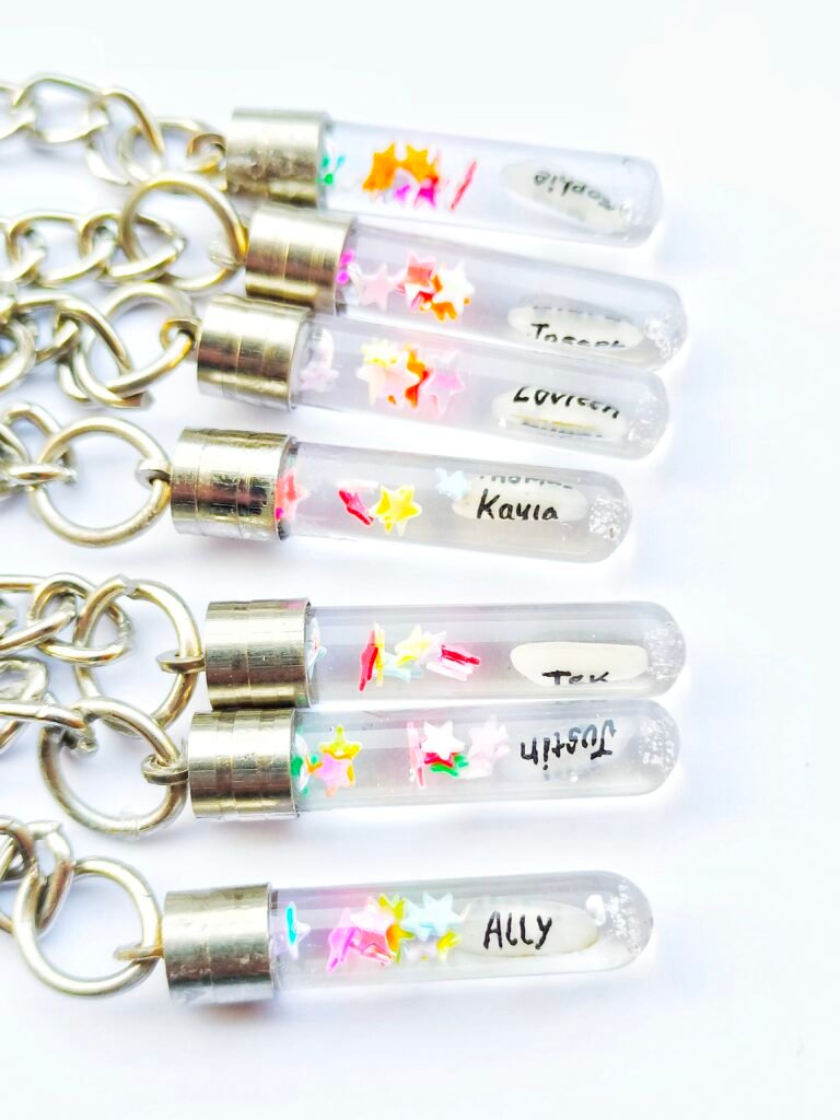 Rice grain keychain