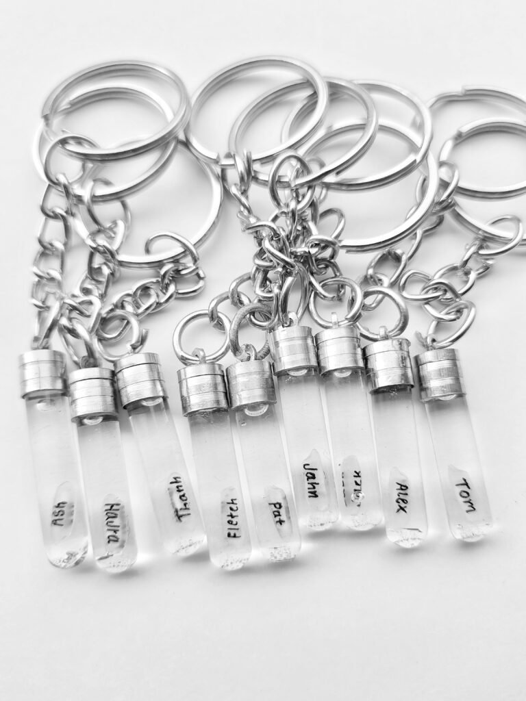 Rice grain keychain
