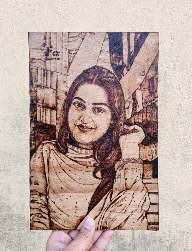 Woodburning portrait