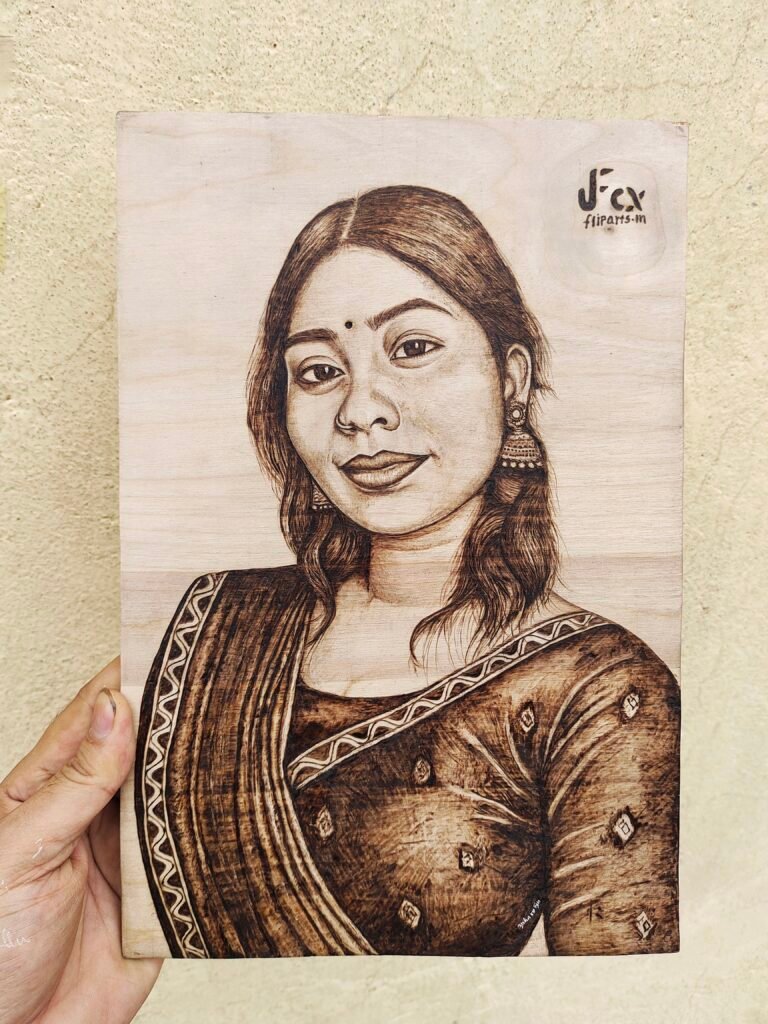 Pyroghaphy portrait