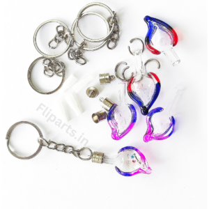 Rice Keychain Making Material Kit - Diy Rice Art Raw Materials (Glass Vials, Caps &Amp; Keyrings) 5