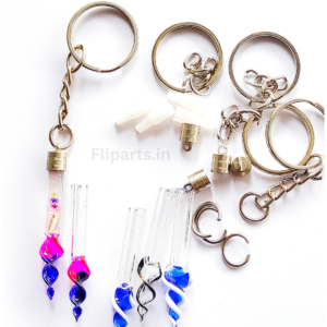 Rice Keychain Making Material Kit - Diy Rice Art Raw Materials (Glass Vials, Caps &Amp; Keyrings) 5