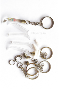 Rice Keychain Making Material Kit - DIY Rice Art Raw Materials (Glass Vials, Caps & Keyrings)