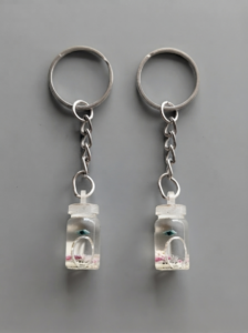 Name on rice keychain