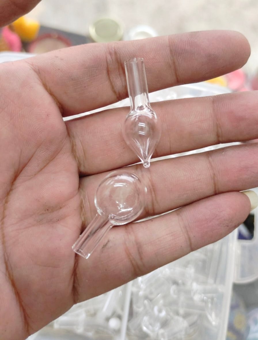 Rice Keychain Making Material Kit - DIY Rice Art Raw Materials (Glass Vials, Caps & Keyrings) - Image 2