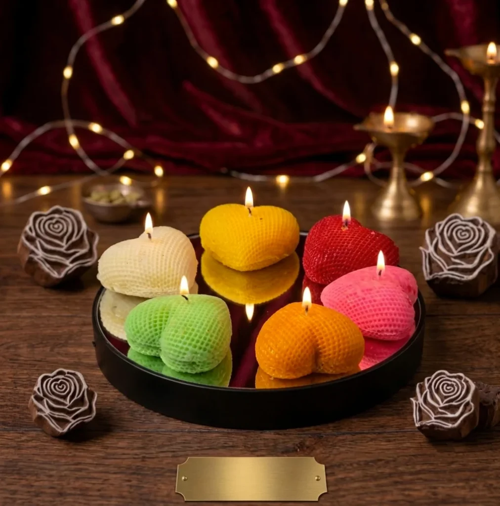 Cute heart candle