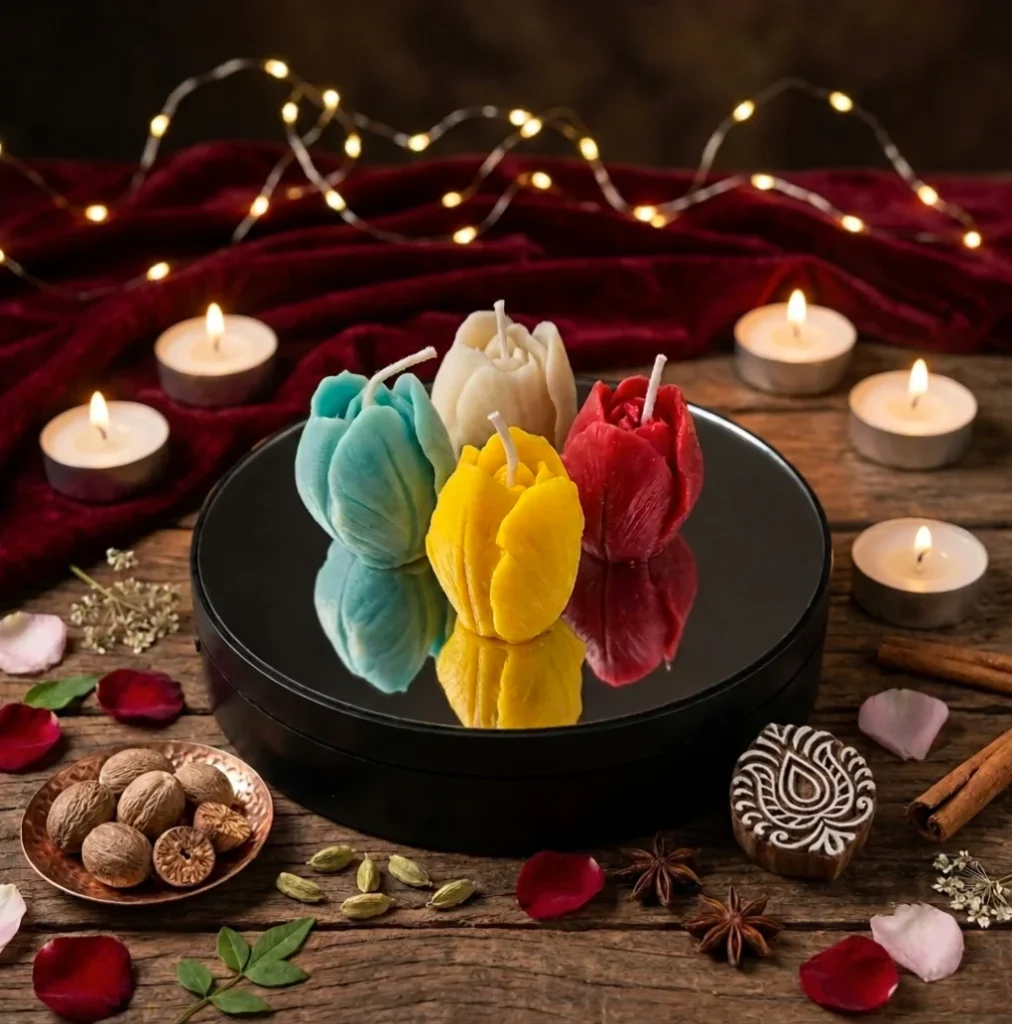 Beautiful Handmade Tulip Candle