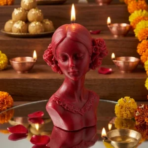 Vintage Lady Bust Candle