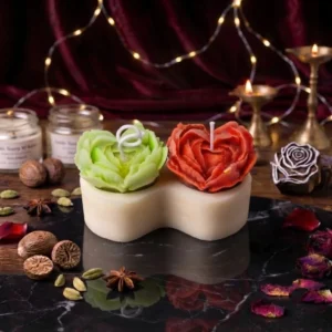 Rose Heart Candle