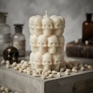 Skull Piller Candle